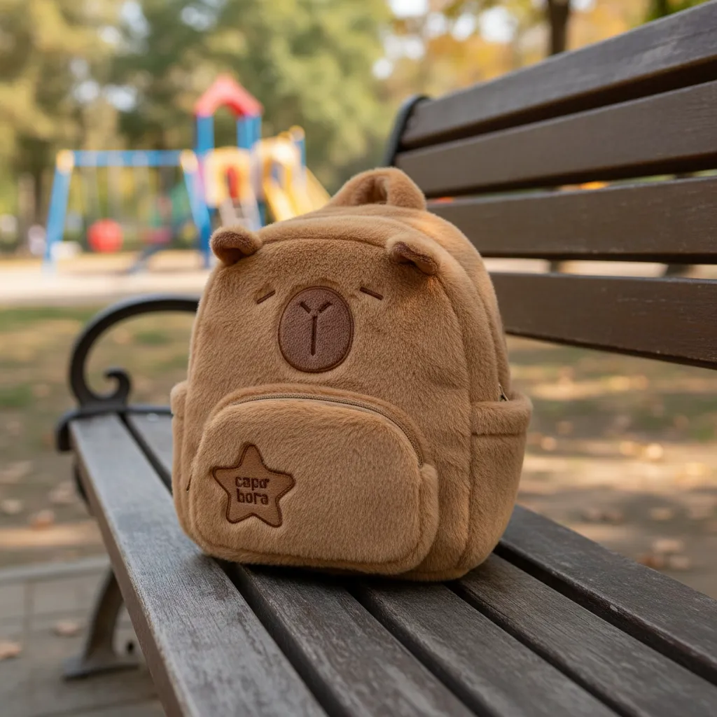 Mochila Capibara Felpa Bolso Capybara  Morral Kawaii